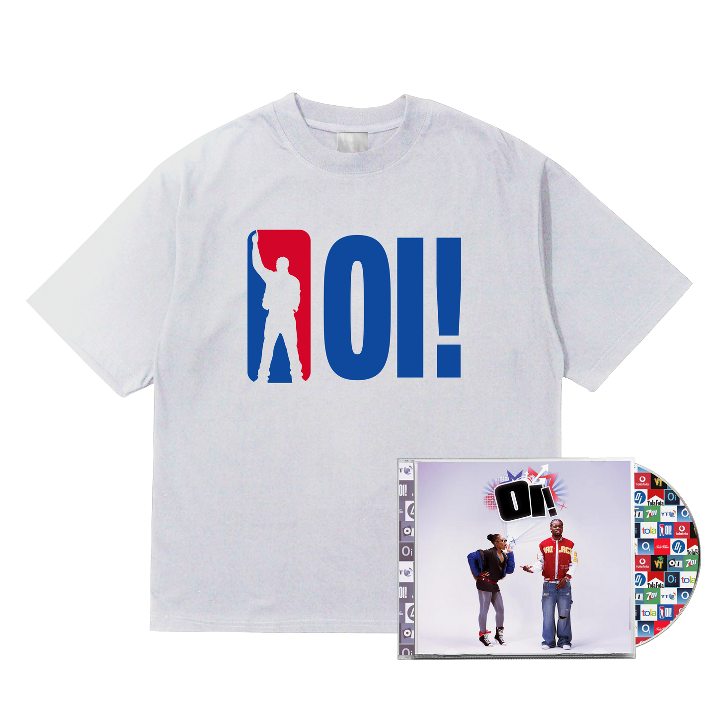 WHITE SUPERSTAR T-SHIRT + OI! CD